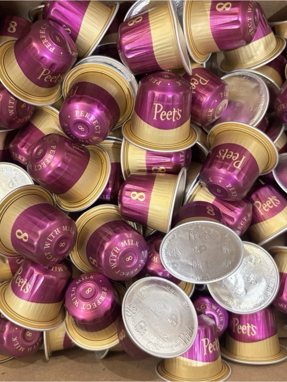 Peet's Coffee Espresso Capsules Ricchezza, Intensity 8, 100 LOOSE/BULK Pods